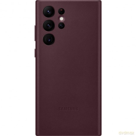 Samsung Leather Cover skórzane etui pokrowiec ze skóry naturalnej Samsung Galaxy S22 Ultra bordowy (EF-VS908LEEGWW)