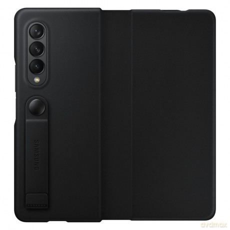 Samsung Leather Flip Cover etui pokrowiec do Samsung Galaxy Z Fold 3 obudowa z klapką podstawka czarny (EF-FF926LBEGWW)