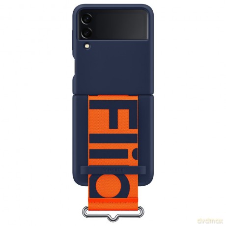 Samsung Strap Silicone Cover etui pokrowiec do Samsung Galaxy Z Flip 3 granatowy (EF-GF711TNEGWW)