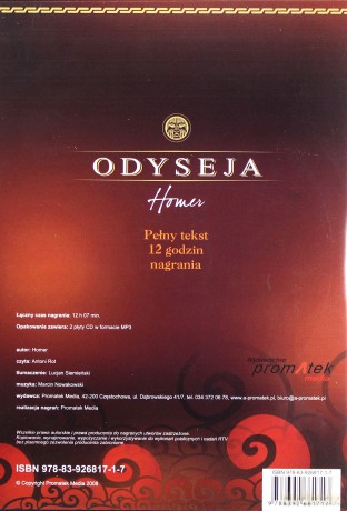 Odyseja  - Homer [AUDIOBOOK] [CD-MP3]
