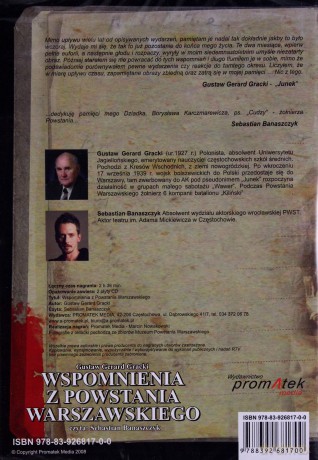 Wspomnienia Z Powstania Warszawskiego (twarda) - Gustaw Gerard Gracki [AUDIOBOOK] [CD-MP3]
