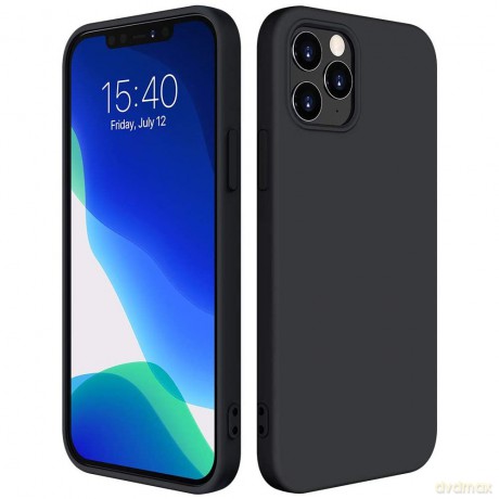 Silicone Case elastyczne silikonowe etui pokrowiec iPhone 12 mini czarny