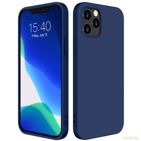 Silicone Case elastyczne silikonowe etui pokrowiec iPhone 12 Pro Max niebieski