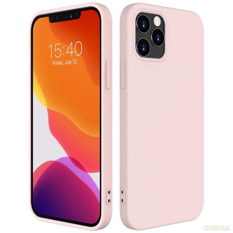 Silicone Case elastyczne silikonowe etui pokrowiec iPhone 12 Pro Max różowy