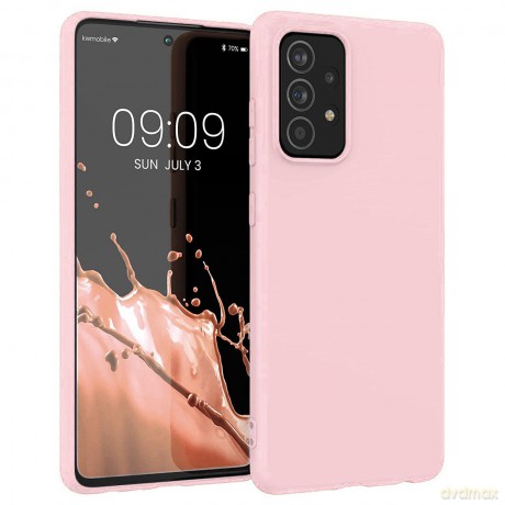 Silicone Case elastyczne silikonowe etui pokrowiec Samsung Galaxy A03s różowy