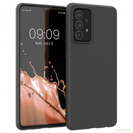 Silicone Case elastyczne silikonowe etui pokrowiec Samsung Galaxy A22 4G czarny