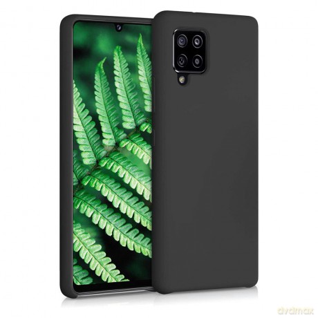 Silicone Case elastyczne silikonowe etui pokrowiec Samsung Galaxy A22 5G czarny