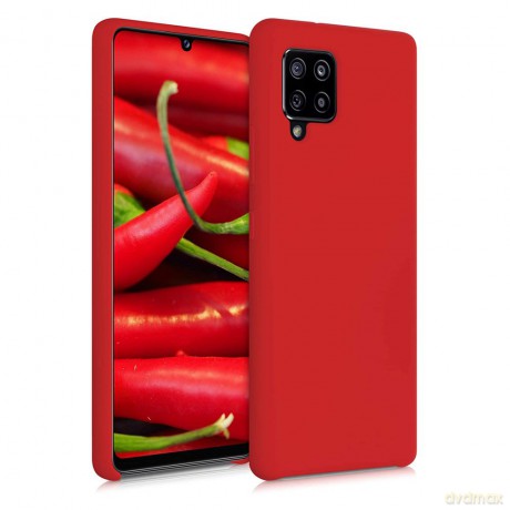 Silicone Case elastyczne silikonowe etui pokrowiec Samsung Galaxy A22 5G czerwony