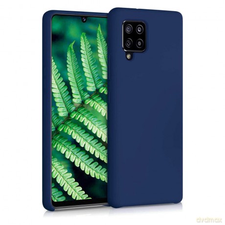 Silicone Case elastyczne silikonowe etui pokrowiec Samsung Galaxy A22 5G niebieski