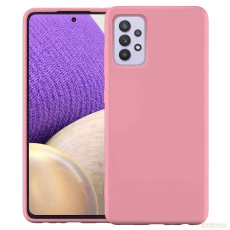 Silicone Case elastyczne silikonowe etui pokrowiec Samsung Galaxy A32 4G różowy