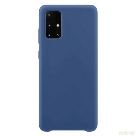 Silicone Case elastyczne silikonowe etui pokrowiec Samsung Galaxy A71 niebieski