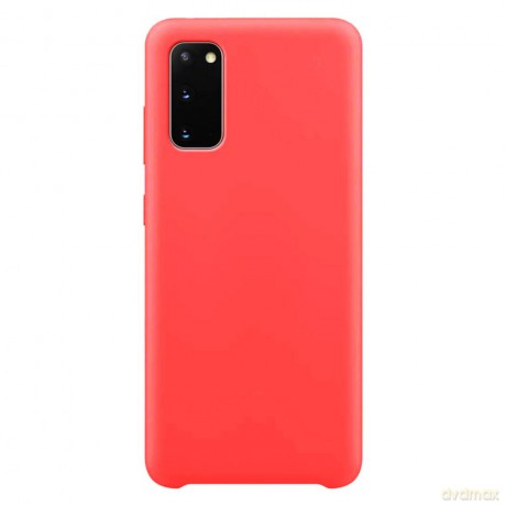 Silicone Case elastyczne silikonowe etui pokrowiec Samsung Galaxy S20 czerwony