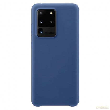 Silicone Case elastyczne silikonowe etui pokrowiec Samsung Galaxy S20 Ultra ciemnoniebieski