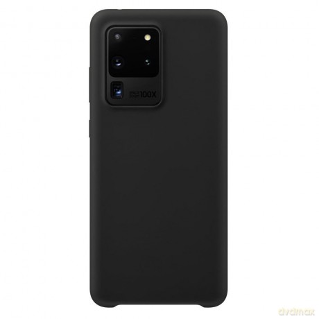 Silicone Case elastyczne silikonowe etui pokrowiec Samsung Galaxy S20 Ultra czarny