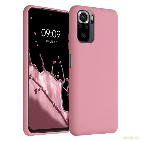 Silicone Case elastyczne silikonowe etui pokrowiec Xiaomi Redmi Note 10 Pro różowy