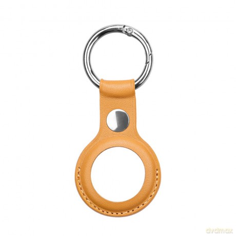 Skórzane etui brelok zawieszka case do lokalizatora Apple AirTag jasnobrązowy
