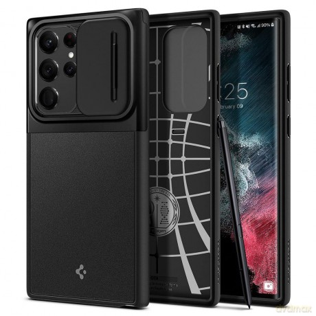 SPIGEN OPTIK ARMOR GALAXY S22 ULTRA BLACK