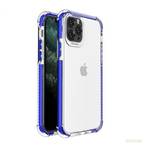 Spring Armor żelowy elastyczny pancerny pokrowiec z kolorową ramką do iPhone 11 Pro niebieski