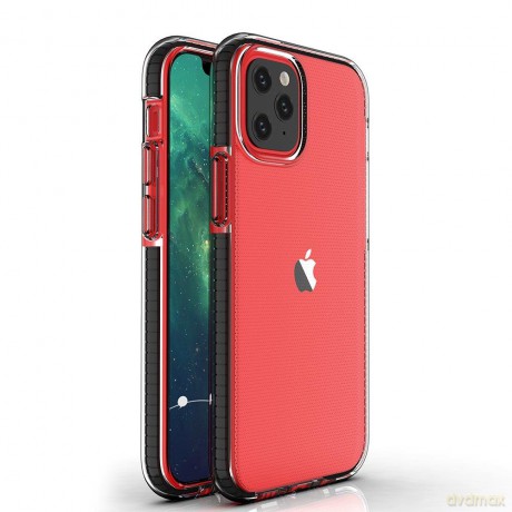 Spring Case pokrowiec żelowe etui z kolorową ramką do iPhone 13 Pro Max czarny