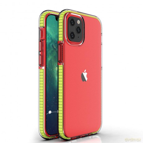 Spring Case pokrowiec żelowe etui z kolorową ramką do iPhone 13 Pro Max żółty