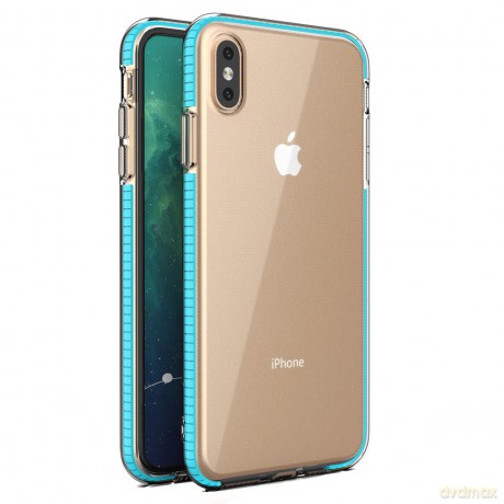 Spring Case pokrowiec żelowe etui z kolorową ramką do iPhone XS Max jasnoniebieski
