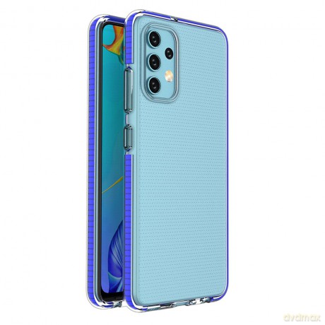 Spring Case pokrowiec żelowe etui z kolorową ramką do Samsung Galaxy A32 4G ciemnoniebieski