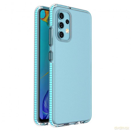 Spring Case pokrowiec żelowe etui z kolorową ramką do Samsung Galaxy A32 4G jasnoniebieski