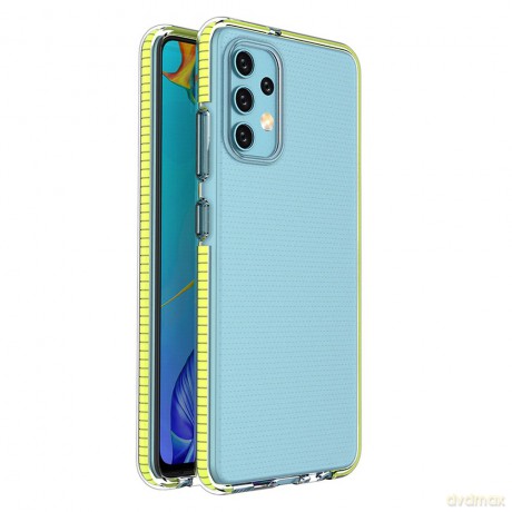 Spring Case pokrowiec żelowe etui z kolorową ramką do Samsung Galaxy A32 4G żółty