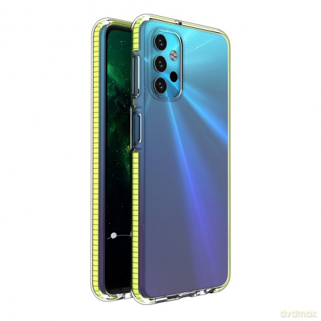 Spring Case pokrowiec żelowe etui z kolorową ramką do Samsung Galaxy A32 5G żółty