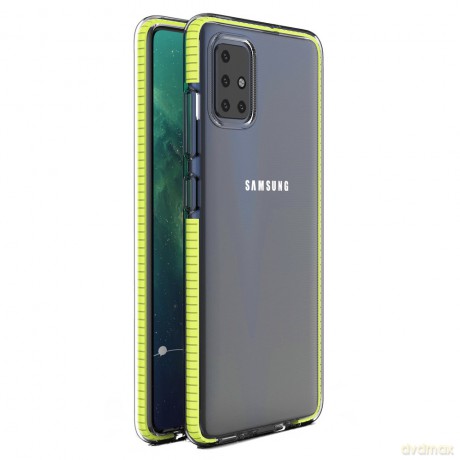 Spring Case pokrowiec żelowe etui z kolorową ramką do Samsung Galaxy A51 żółty