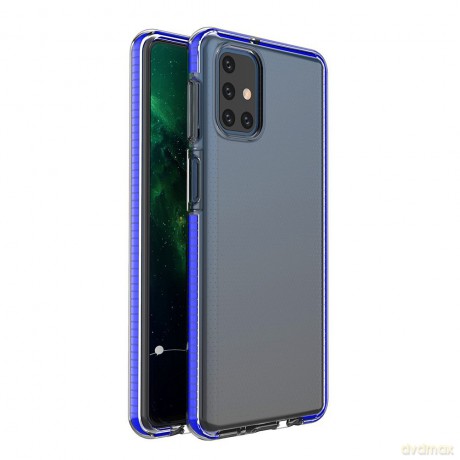 Spring Case pokrowiec żelowe etui z kolorową ramką do Samsung Galaxy M31s ciemnoniebieski