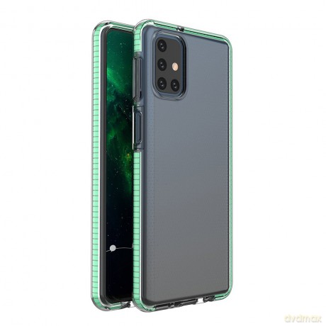 Spring Case pokrowiec żelowe etui z kolorową ramką do Samsung Galaxy M31s miętowy