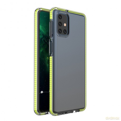 Spring Case pokrowiec żelowe etui z kolorową ramką do Samsung Galaxy M31s żółty