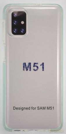 Spring Case pokrowiec żelowe etui z kolorową ramką do Samsung Galaxy M51 miętowy