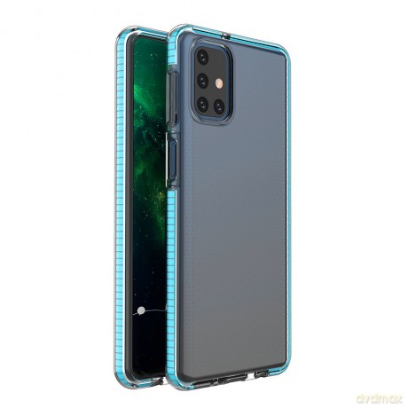 Spring Case pokrowiec żelowe etui z kolorową ramką do Samsung Galaxy M51 niebieski