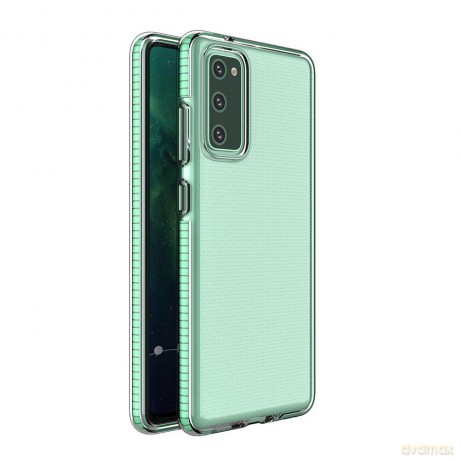 Spring Case pokrowiec żelowe etui z kolorową ramką do Samsung Galaxy S21 5G miętowy