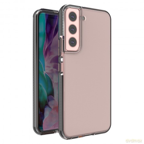 Spring Case pokrowiec żelowe etui z kolorową ramką do Samsung Galaxy S22 czarny