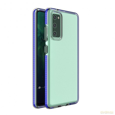 Spring Case pokrowiec żelowe etui z kolorową ramką do Xiaomi Redmi Note 10 Pro ciemnoniebieski