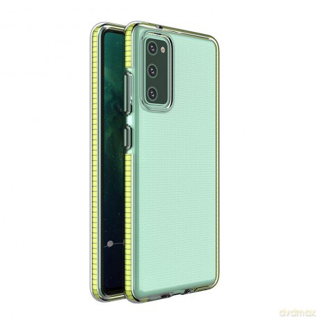 Spring Case pokrowiec żelowe etui z kolorową ramką do Xiaomi Redmi Note 10 Pro żółty