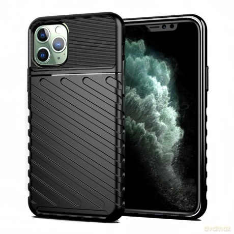 Thunder Case elastyczne pancerne etui pokrowiec iPhone 11 Pro Max czarny