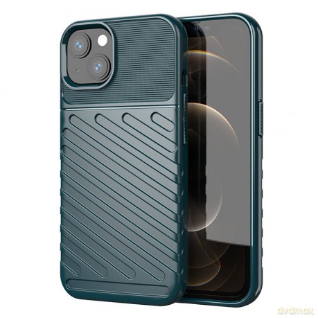 Thunder Case elastyczne pancerne etui pokrowiec iPhone 13 zielony
