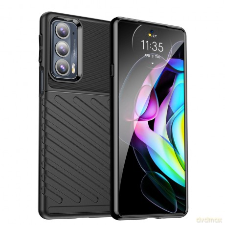 Thunder Case elastyczne pancerne etui pokrowiec Motorola Moto Edge 20 czarny