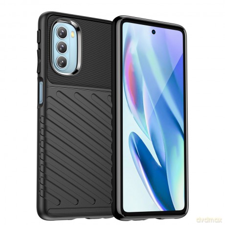 Thunder Case elastyczne pancerne etui pokrowiec Motorola Moto G51 5G czarny