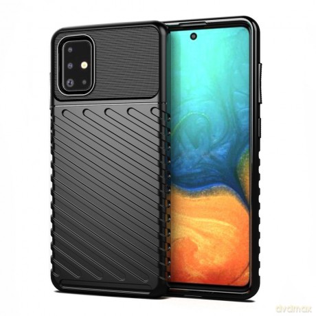 Thunder Case elastyczne pancerne etui pokrowiec Samsung Galaxy A21S czarny