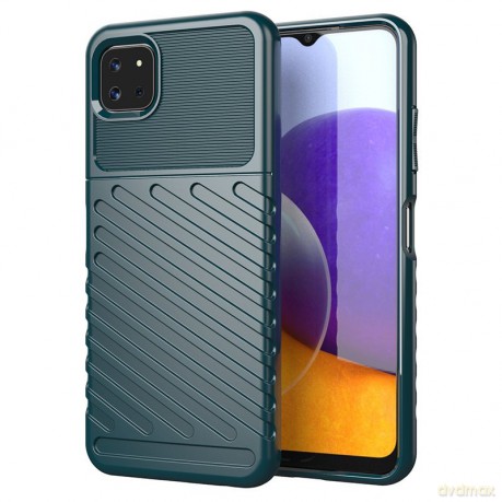 Thunder Case elastyczne pancerne etui pokrowiec Samsung Galaxy A22 5G zielony