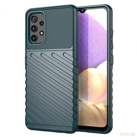 Thunder Case elastyczne pancerne etui pokrowiec Samsung Galaxy A32 5G zielony