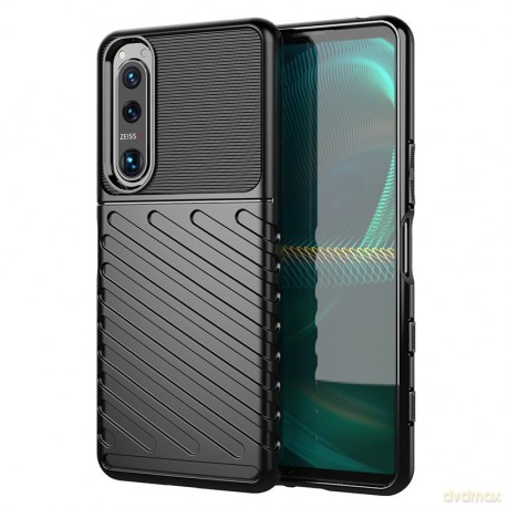Thunder Case elastyczne pancerne etui pokrowiec Sony Xperia 5 III czarny