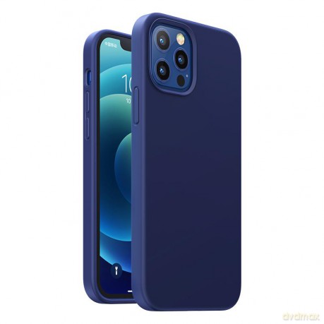 Ugreen Protective Silicone Case gumowe elastyczne silikonowe etui pokrowiec iPhone 12 Pro Max granatowy