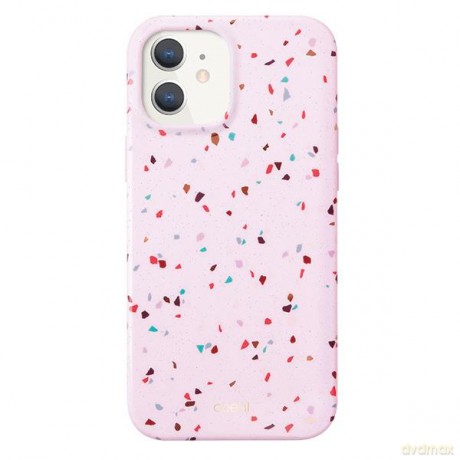 UNIQ etui Coehl Terrazzo iPhone 12 mini 5,4" różowy/blush pink
