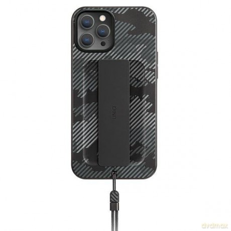 UNIQ etui Heldro iPhone 12 Pro Max 6,7" czarny moro/charcoal camo Antimicrobial